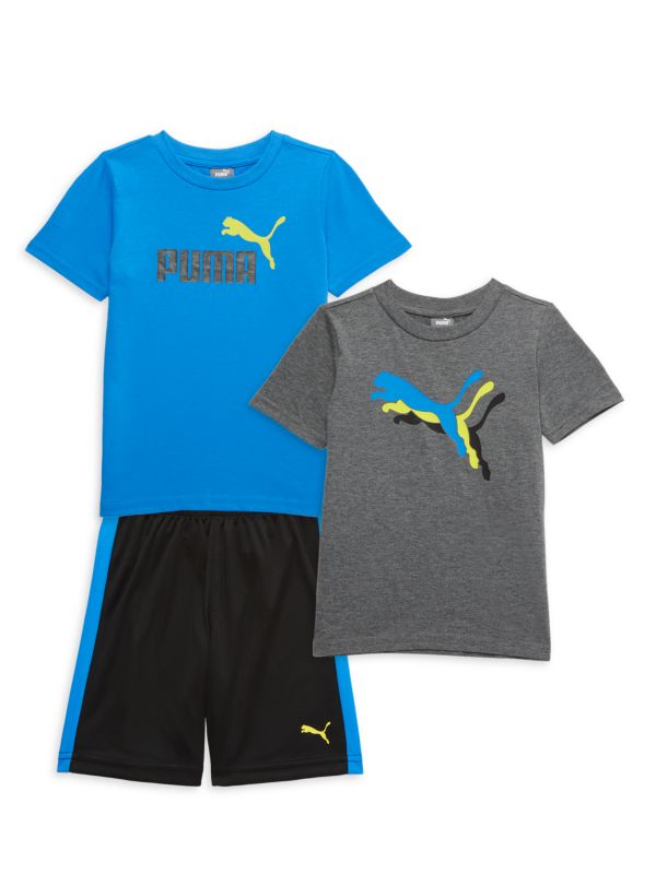 Puma Little Boy's 3-Piece Tee & Shorts Set